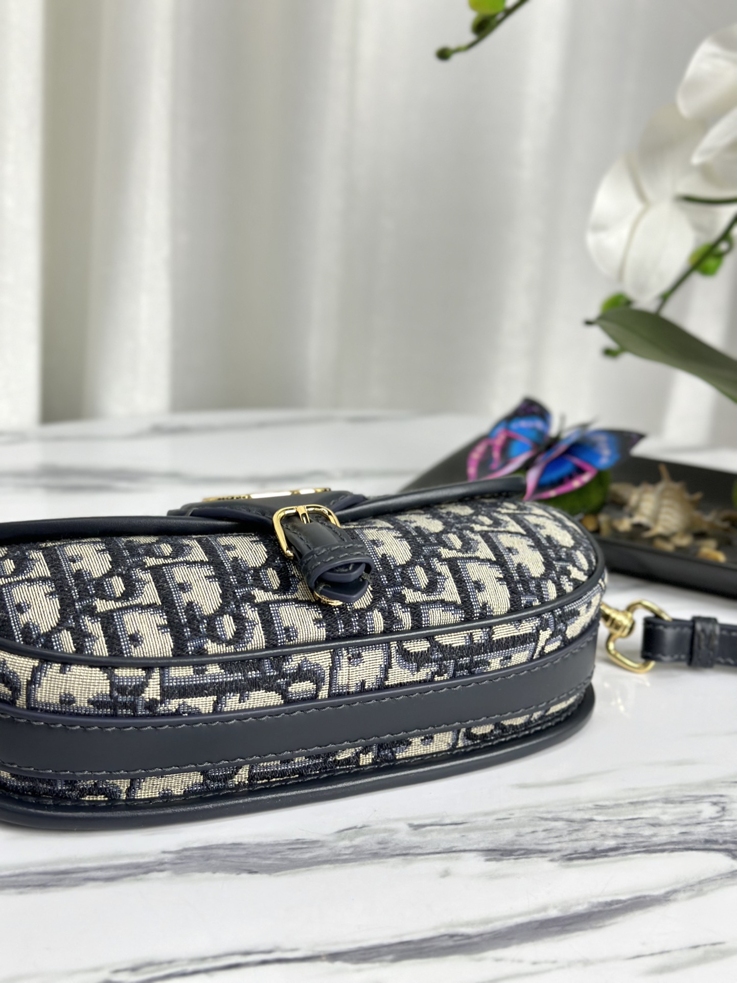 最高級ディオールスーパーコピー ディオールバッグコピー Dior Bobby East-West バッグ M9327UMOL_M928 ブルー ゴールド金具 - 画像 (5)