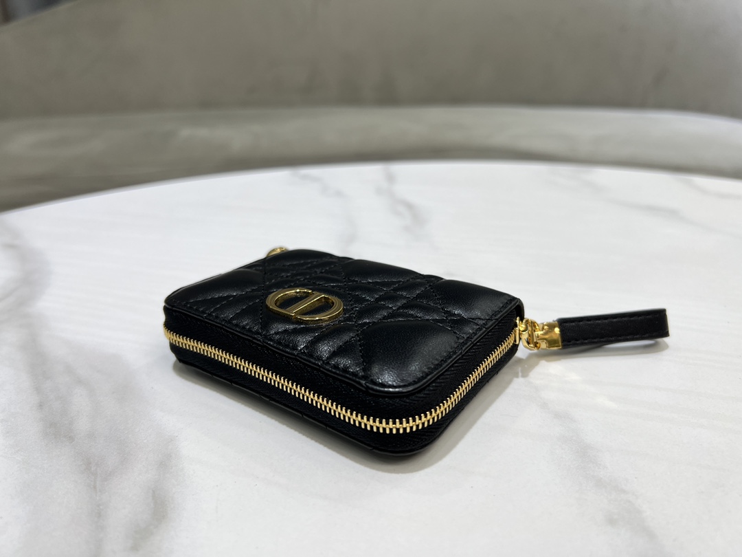 最高級ディオールスーパーコピー ディオール財布コピー Lady Dior Voyageur スモール ジップコインケース S0985ONMJ_M900 黒 ブラック - 画像 (7)