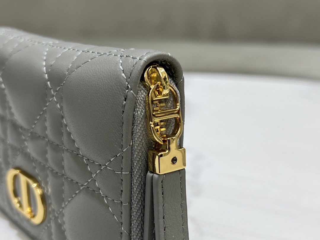 最高級ディオールスーパーコピー ディオール財布コピー Lady Dior Voyageur スモール ジップコインケース S0985ONMJ_M81B ストーングレー - 画像 (4)