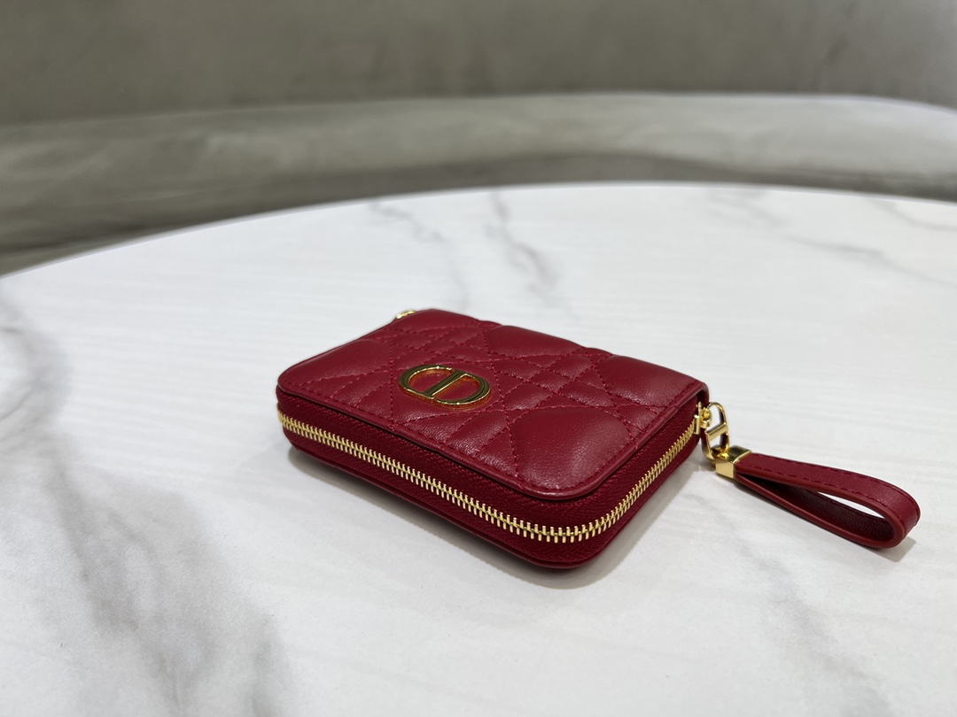 最高級ディオールスーパーコピー ディオール財布コピー Lady Dior Voyageur スモール ジップコインケース S0985ONMJ_M63R レッド - 画像 (7)