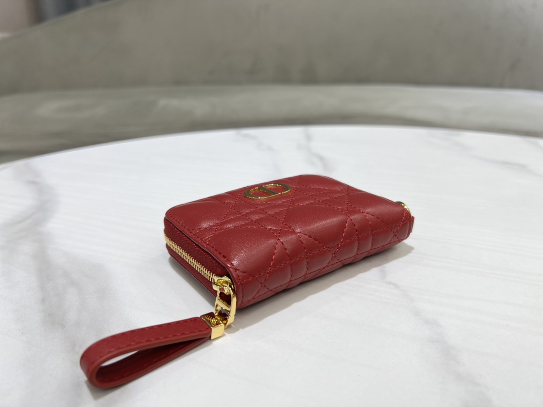 最高級ディオールスーパーコピー ディオール財布コピー Lady Dior Voyageur スモール ジップコインケース S0985ONMJ_M63R レッド - 画像 (6)