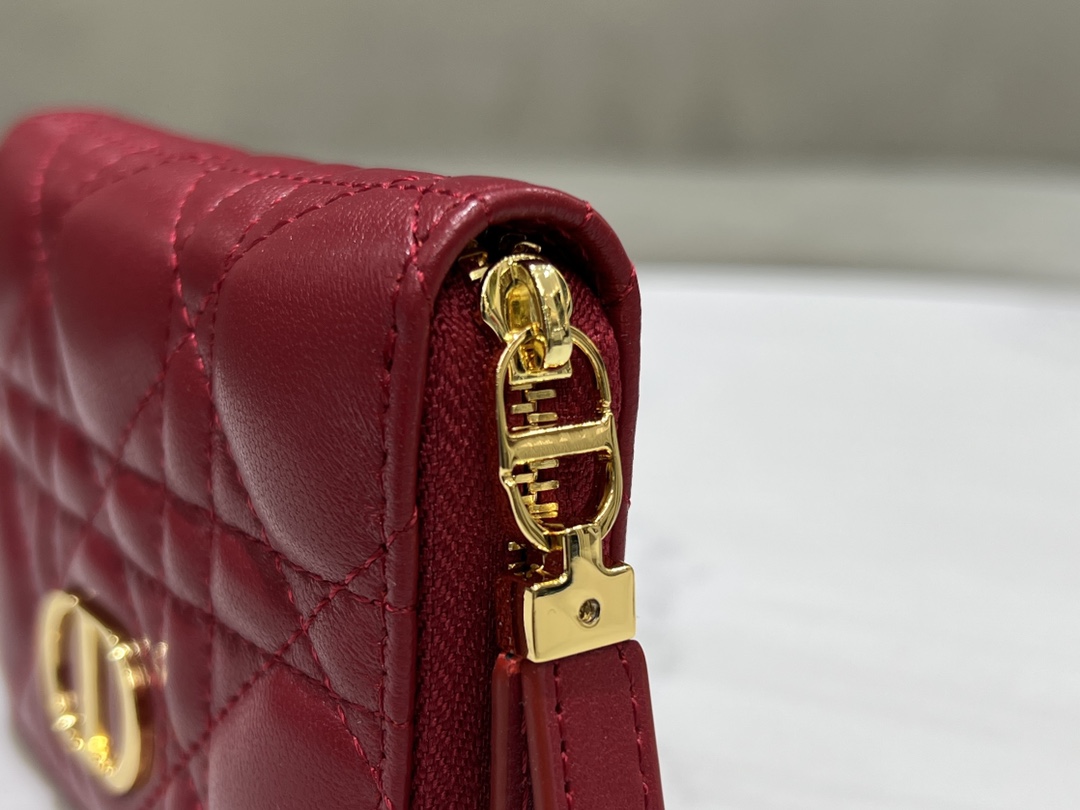 最高級ディオールスーパーコピー ディオール財布コピー Lady Dior Voyageur スモール ジップコインケース S0985ONMJ_M63R レッド - 画像 (4)