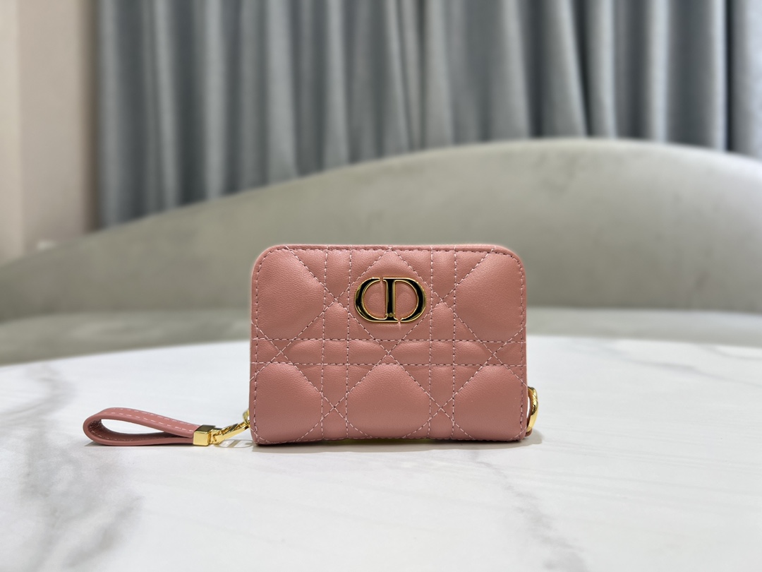 最高級ディオールスーパーコピー ディオール財布コピー Lady Dior Voyageur スモール ジップコインケース S0985ONMJ_M51U ピンクベージュ系 - 画像 (9)