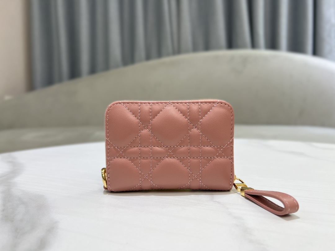 最高級ディオールスーパーコピー ディオール財布コピー Lady Dior Voyageur スモール ジップコインケース S0985ONMJ_M51U ピンクベージュ系 - 画像 (8)