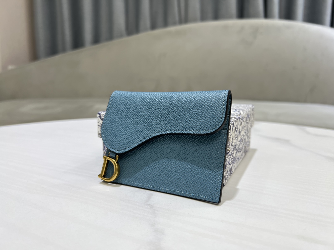 最高級ディオールスーパーコピー ディオール財布コピー Saddle Bloom カードホルダー S5611CBAA_M23B ブルー - 画像 (7)