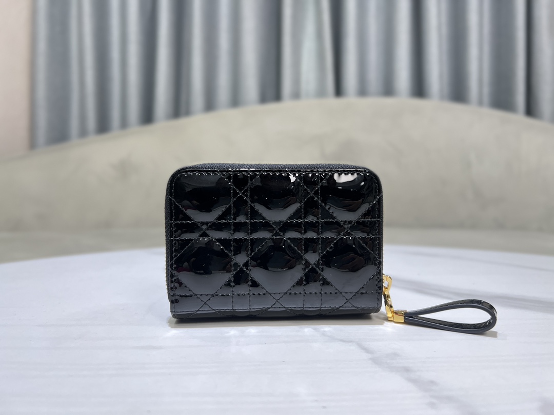 最高級ディオールスーパーコピー ディオール財布コピー Dior Caro Scarlet ウォレット S5032UWHC_M900 黒 ブラック - 画像 (9)