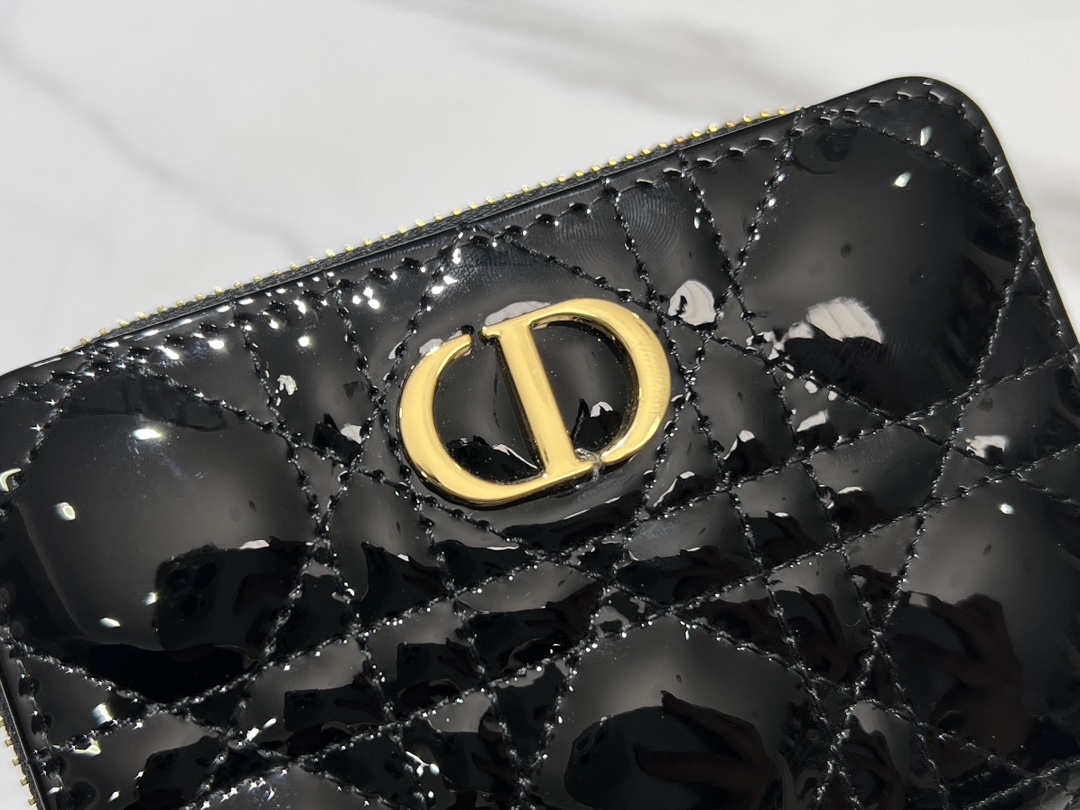 最高級ディオールスーパーコピー ディオール財布コピー Dior Caro Scarlet ウォレット S5032UWHC_M900 黒 ブラック - 画像 (8)