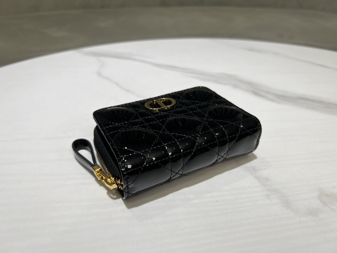 最高級ディオールスーパーコピー ディオール財布コピー Dior Caro Scarlet ウォレット S5032UWHC_M900 黒 ブラック - 画像 (7)