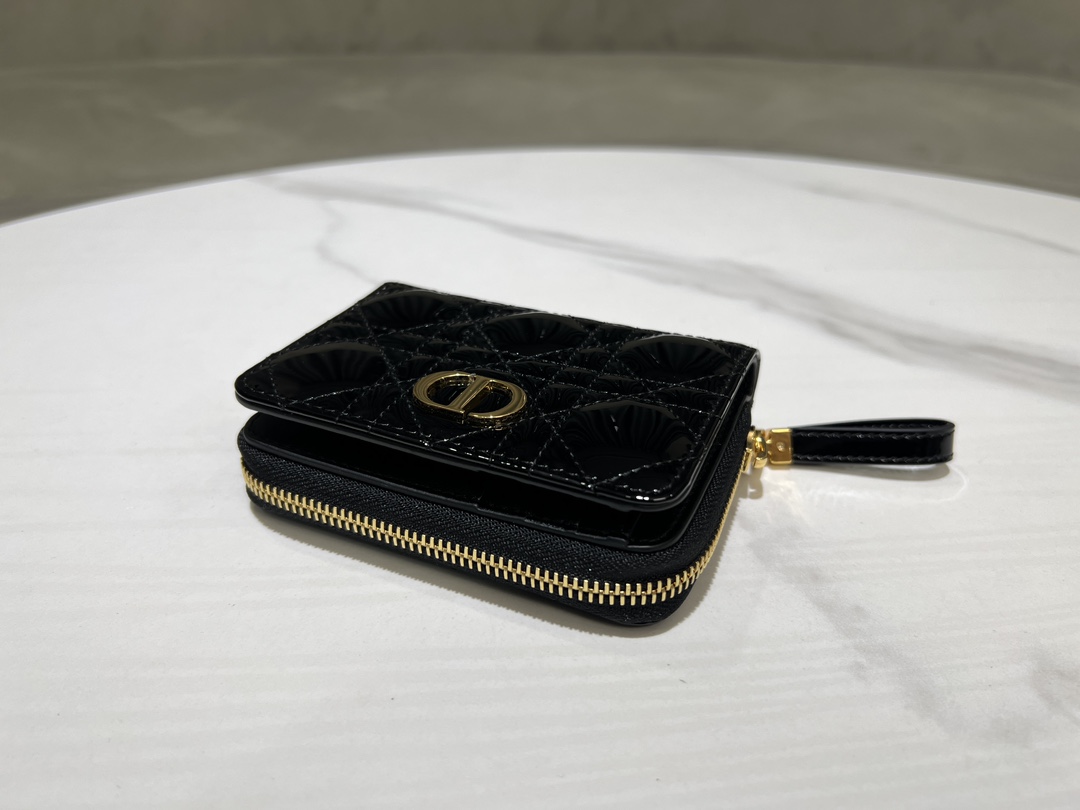 最高級ディオールスーパーコピー ディオール財布コピー Dior Caro Scarlet ウォレット S5032UWHC_M900 黒 ブラック - 画像 (6)