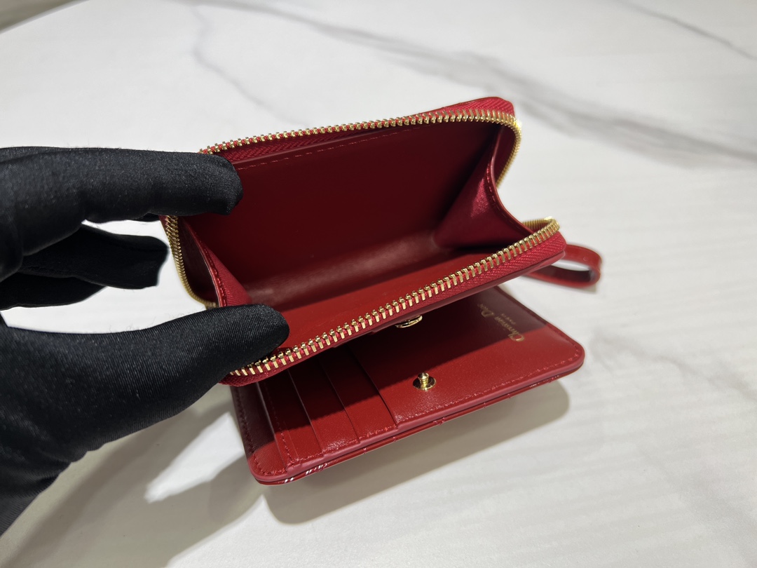 最高級ディオールスーパーコピー ディオール財布コピー Dior Caro Scarlet ウォレット S5032UWHC_M63R レッド - 画像 (4)