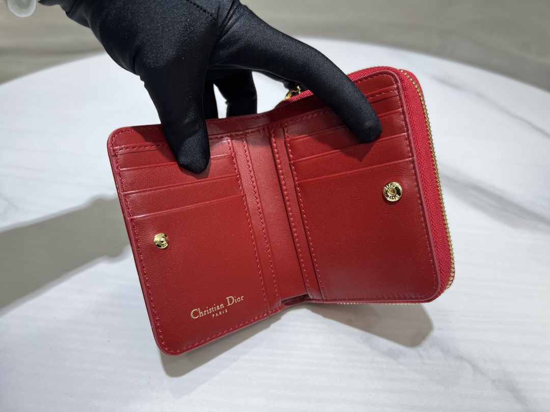 最高級ディオールスーパーコピー ディオール財布コピー Dior Caro Scarlet ウォレット S5032UWHC_M63R レッド - 画像 (3)
