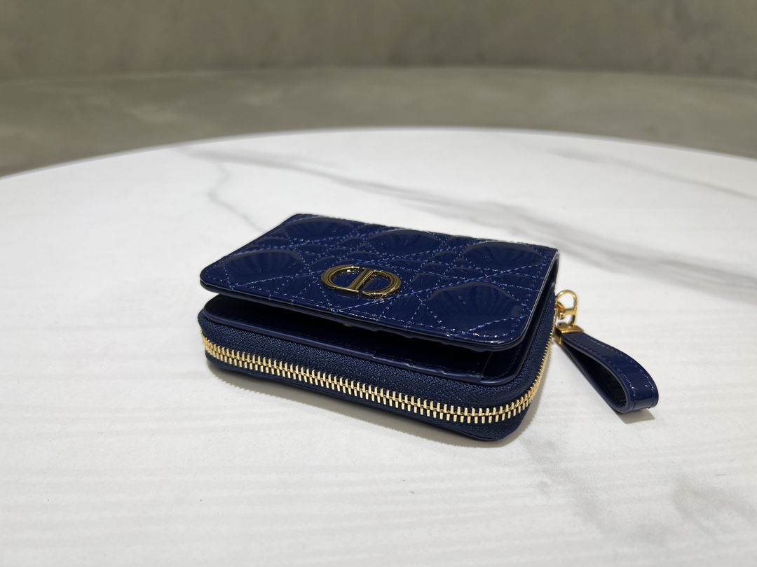 最高級ディオールスーパーコピー ディオール財布コピー Dior Caro Scarlet ウォレット S5032UWHC_M23B ブルー - 画像 (5)