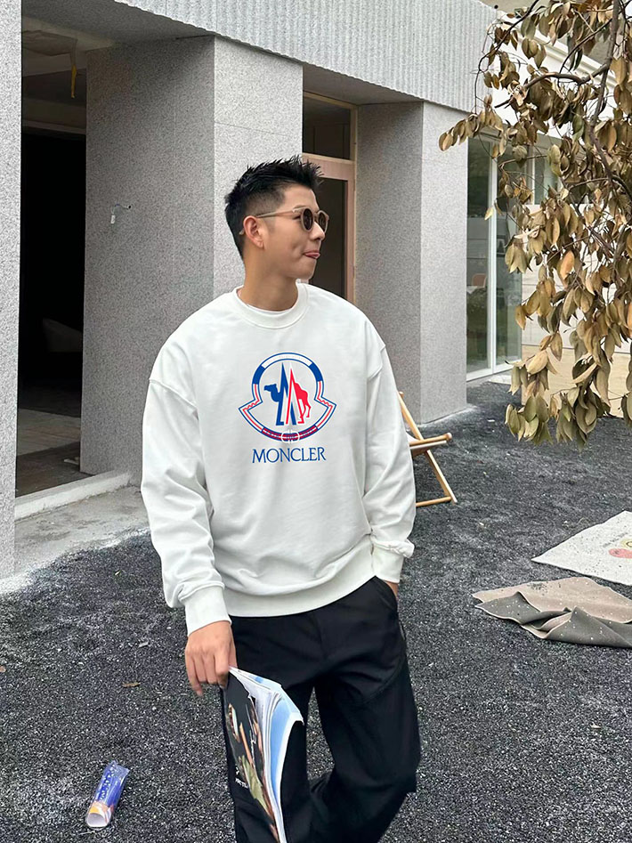 最高級モンクレールスーパーコピー モンクレールスウェットシャツコピー MONCLER 服 スウェットシャツ 2024秋冬新作 ホワイト 202409001 コットン 100% - 画像 (9)