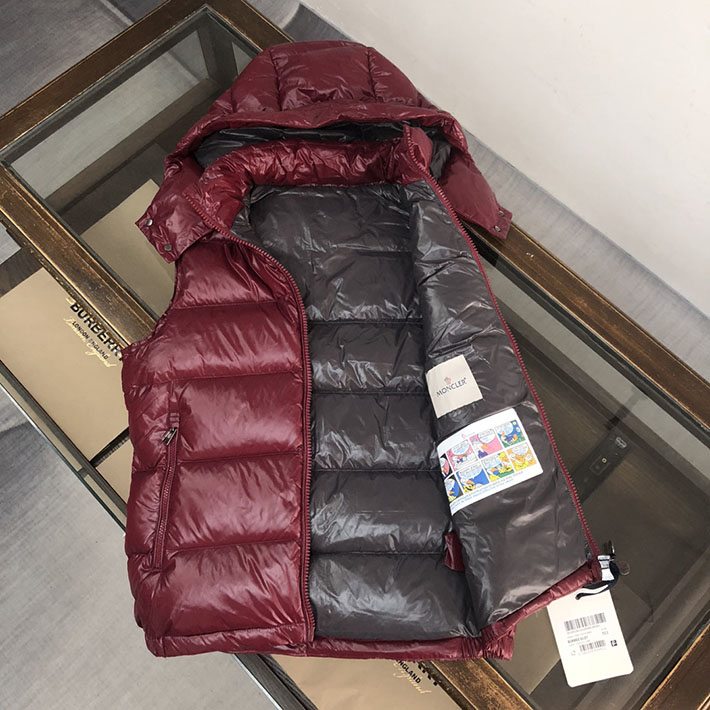 最高級モンクレールスーパーコピー モンクレールダウンジャケットコピー CARDAMINEベスト ワインレッド H20911A000966895 - 画像 (4)
