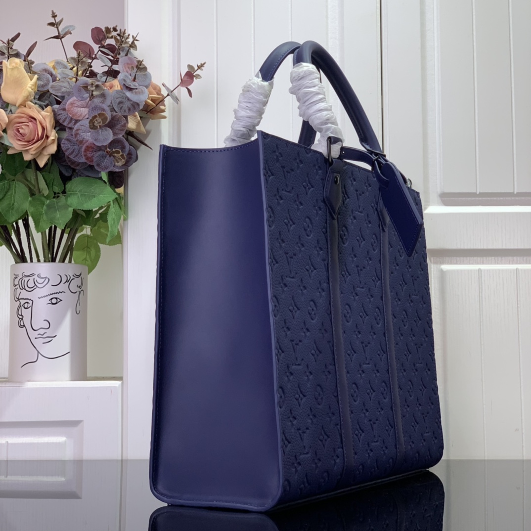 ルイヴィトン ハンドバッグ 新作 Louis Vuitton サックプラ 24H サファイア M11690 牛革 ブラック金具 - 画像 (9)