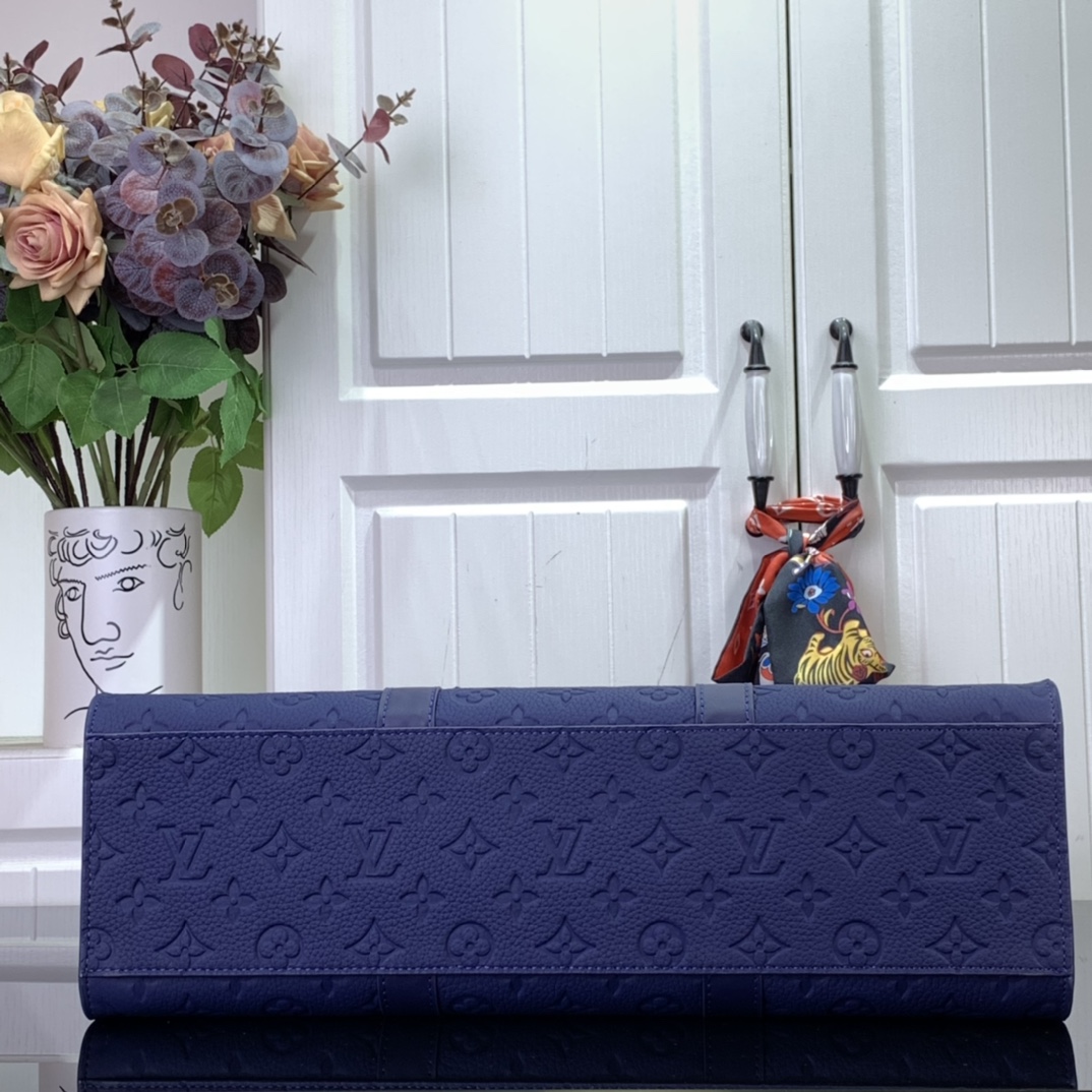 ルイヴィトン ハンドバッグ 新作 Louis Vuitton サックプラ 24H サファイア M11690 牛革 ブラック金具 - 画像 (7)
