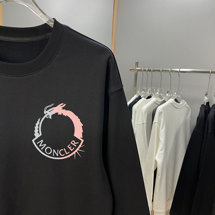 最高級モンクレールスーパーコピー モンクレールスウェットシャツコピー MONCLER 服 スウェットシャツ 2024秋冬新作 ブラック J20918G00016899V4999 コットン 100% - 画像 (5)