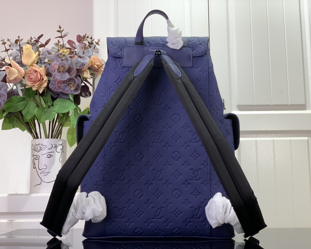 ルイヴィトン リュック 新作 Louis Vuitton クリストファー MM サファイア M11688 牛革 ブラック金具 - 画像 (8)