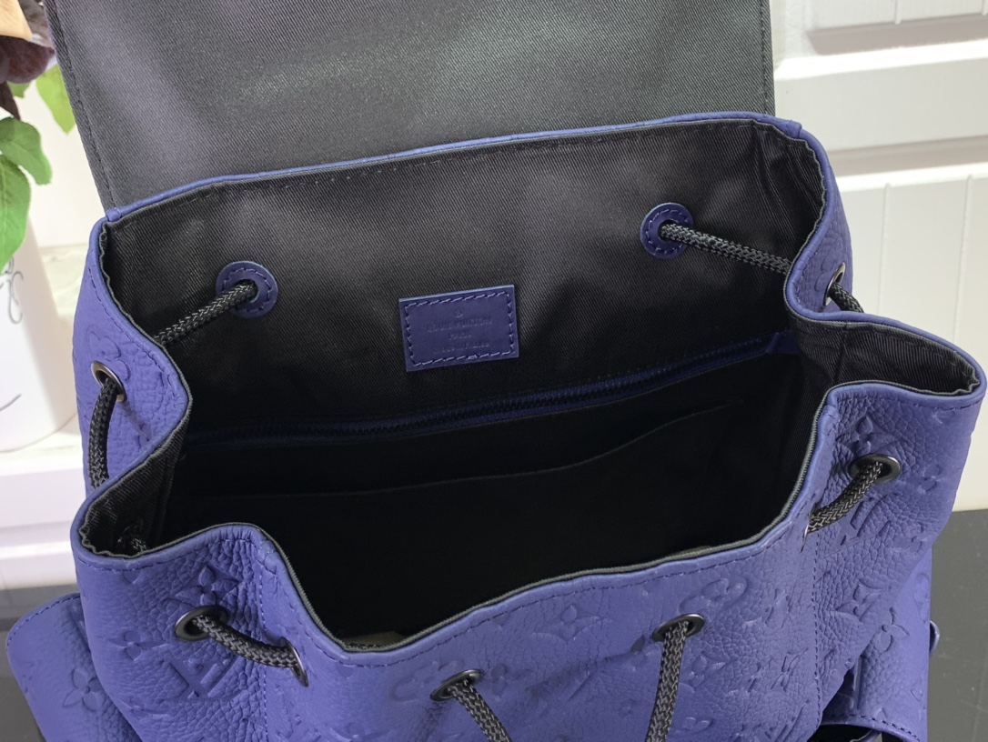 ルイヴィトン リュック 新作 Louis Vuitton クリストファー MM サファイア M11688 牛革 ブラック金具 - 画像 (2)