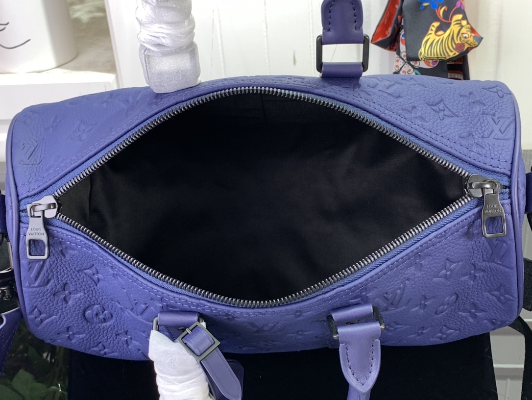 ルイヴィトン バンドリエール 新作 ボストンバッグ Louis Vuitton キーポル・バンドリエール 35 サファイア M11691 牛革 ブラック金具 - 画像 (2)