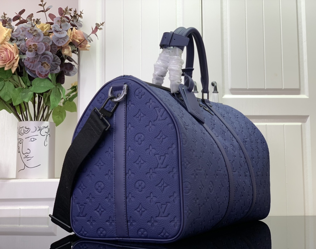 ルイヴィトン バンドリエール 新作 ボストンバッグ Louis Vuitton キーポル・バンドリエール 50 サファイア M11495 牛革 ブラック金具 - 画像 (9)