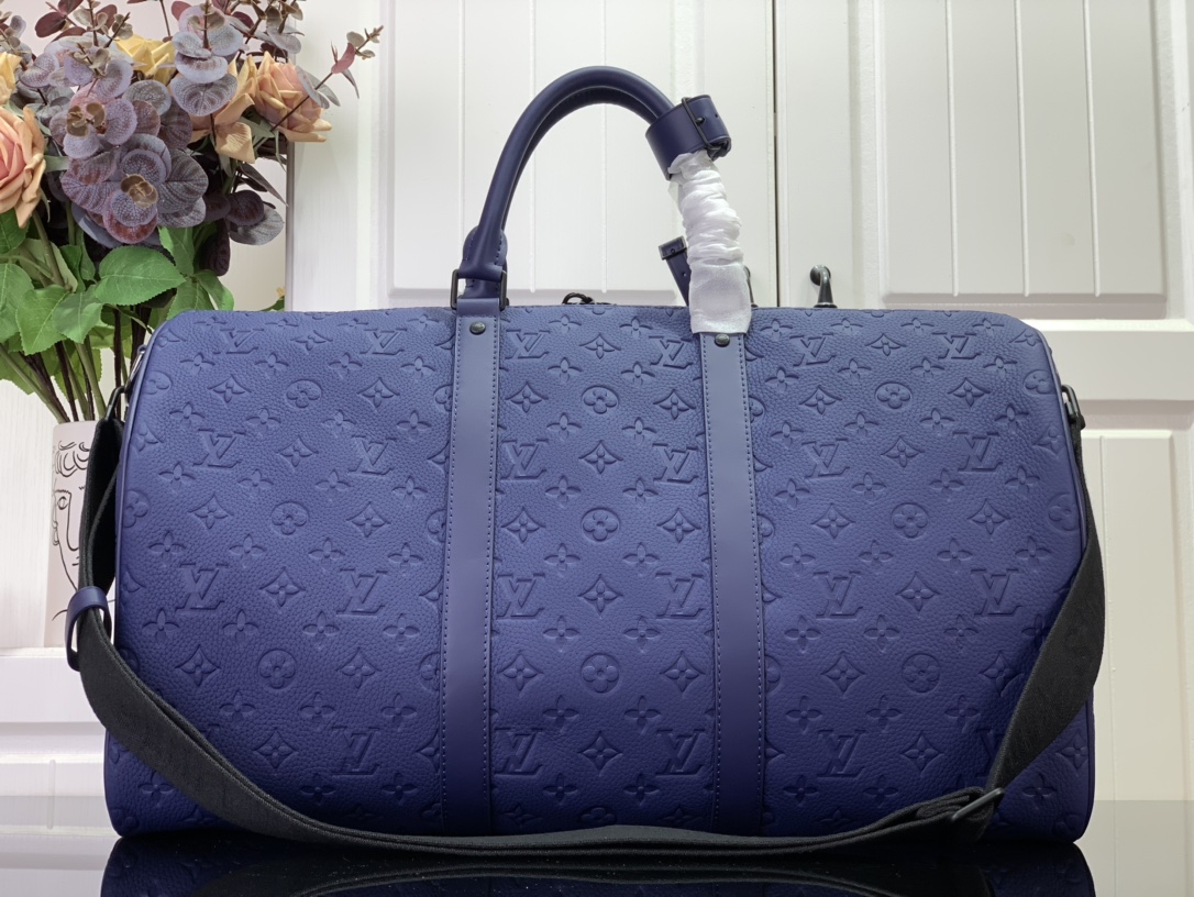 ルイヴィトン バンドリエール 新作 ボストンバッグ Louis Vuitton キーポル・バンドリエール 50 サファイア M11495 牛革 ブラック金具 - 画像 (8)