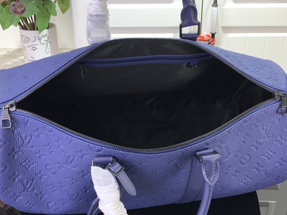 ルイヴィトン バンドリエール 新作 ボストンバッグ Louis Vuitton キーポル・バンドリエール 50 サファイア M11495 牛革 ブラック金具 - 画像 (2)