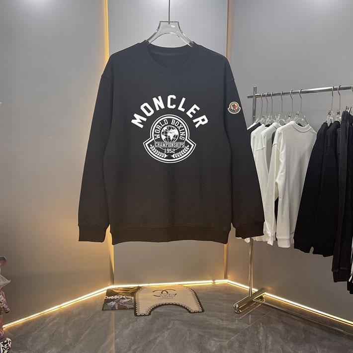 最高級モンクレールスーパーコピー モンクレールスウェットシャツコピー MONCLER 服 スウェットシャツ 2024秋冬新作 ブラック J20918G0002989ANG999 コットン 100% - 画像 (8)