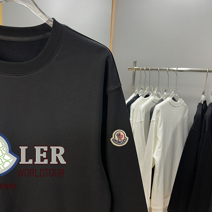 最高級モンクレールスーパーコピー モンクレールスウェットシャツコピー MONCLER 服 スウェットシャツ 2024秋冬新作 ブラック J20918G00040809KR999 コットン 100% - 画像 (5)