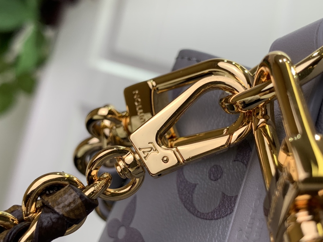 ルイヴィトン ホーボーバッグ 新作 Louis Vuitton ネオノエ BB 2024秋冬新作 トリアノン グレー M12749 カーフレザー ゴールド金具 - 画像 (3)