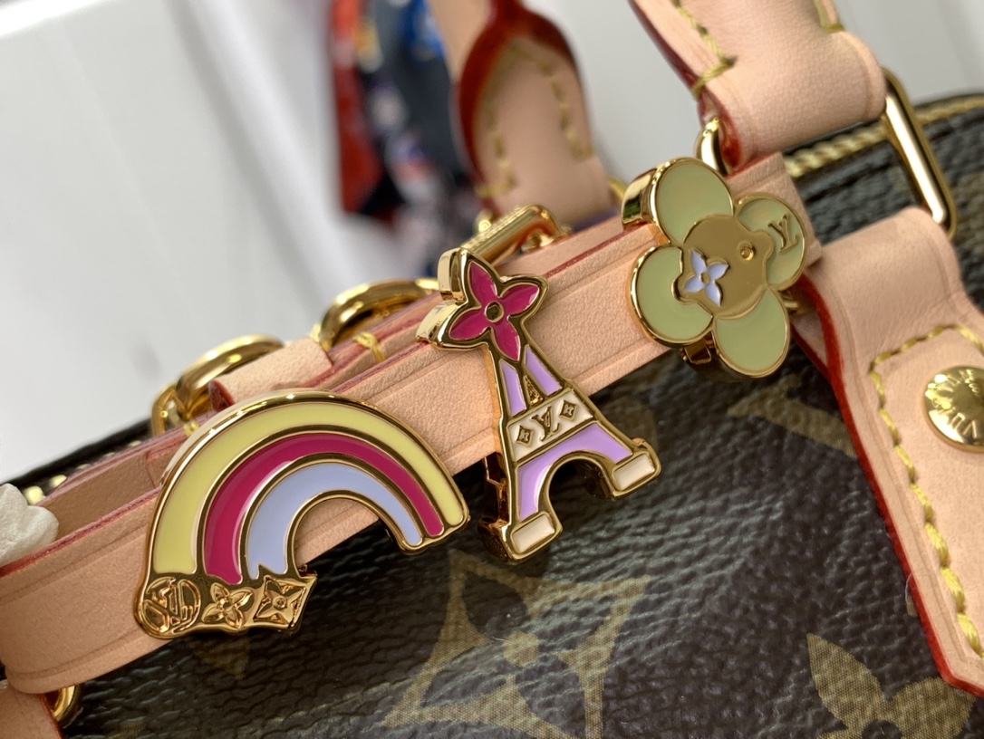 ルイヴィトン バンドリエール 新作 ボストンバッグ Louis Vuitton スピーディ・バンドリエール 18 ブラウン M46970 モノグラム・キャンバス ゴールド金具 - 画像 (5)