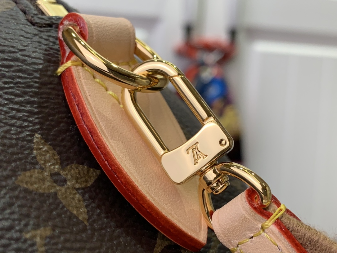 ルイヴィトン バンドリエール 新作 ボストンバッグ Louis Vuitton スピーディ・バンドリエール 18 ブラウン M46970 モノグラム・キャンバス ゴールド金具 - 画像 (4)