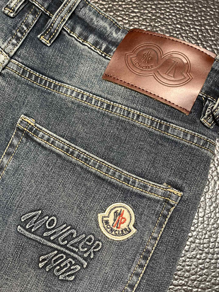 最高級モンクレールスーパーコピー モンクレールデニムパンツコピー MONCLER 服 デニム・ジーンズ 2024秋冬新作 202409063 コットン 100% - 画像 (3)