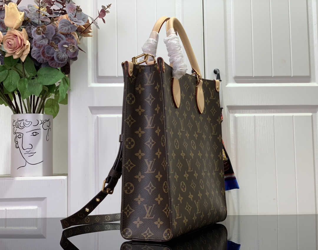 ルイヴィトン ハンドバッグ 新作 Louis Vuitton サックプラ PM ブラウン M45848 モノグラム・キャンバス ゴールド金具 - 画像 (9)