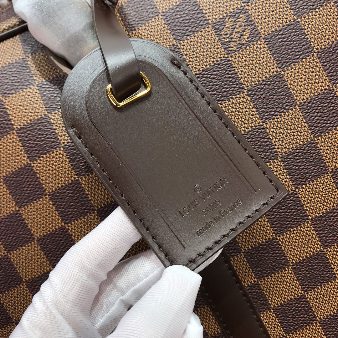 ルイヴィトン ビジネスバッグ メンズ Louis Vuitton ポルト ドキュマン・ヴォワヤージュ エベヌ N41124 ダミエ・エベヌ キャンバス ゴールド金具 - 画像 (4)