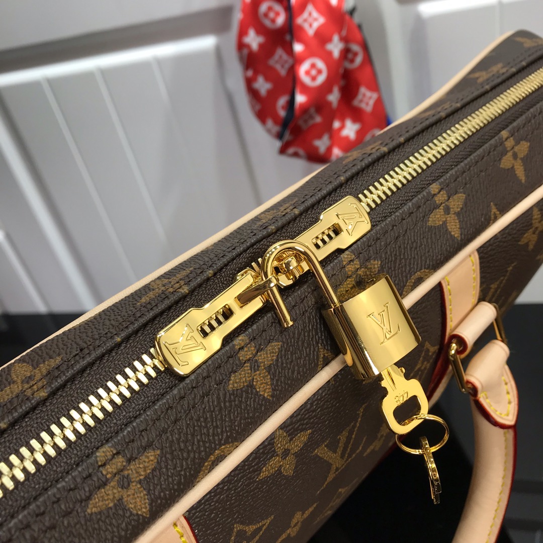 ルイヴィトン ビジネスバッグ メンズ Louis Vuitton ポルト ドキュマン・ヴォワヤージュ モノグラム M40226 モノグラム・キャンバス ゴールド金具 - 画像 (7)