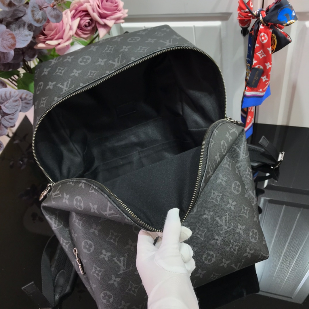 ルイヴィトン リュック 新作 Louis Vuitton リュックサック モノグラム・エクリプス ブラック M43186 モノグラム・エクリプスキャンバス シルバー金具 - 画像 (2)