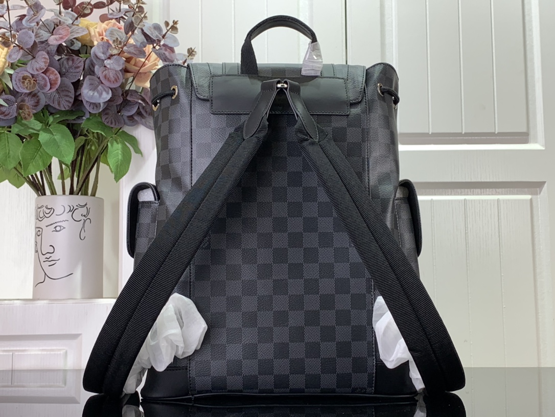ルイヴィトン リュック 新作 Louis Vuitton クリストファー PM ブラック N40266 ダミエキャンバス シルバー金具 - 画像 (8)