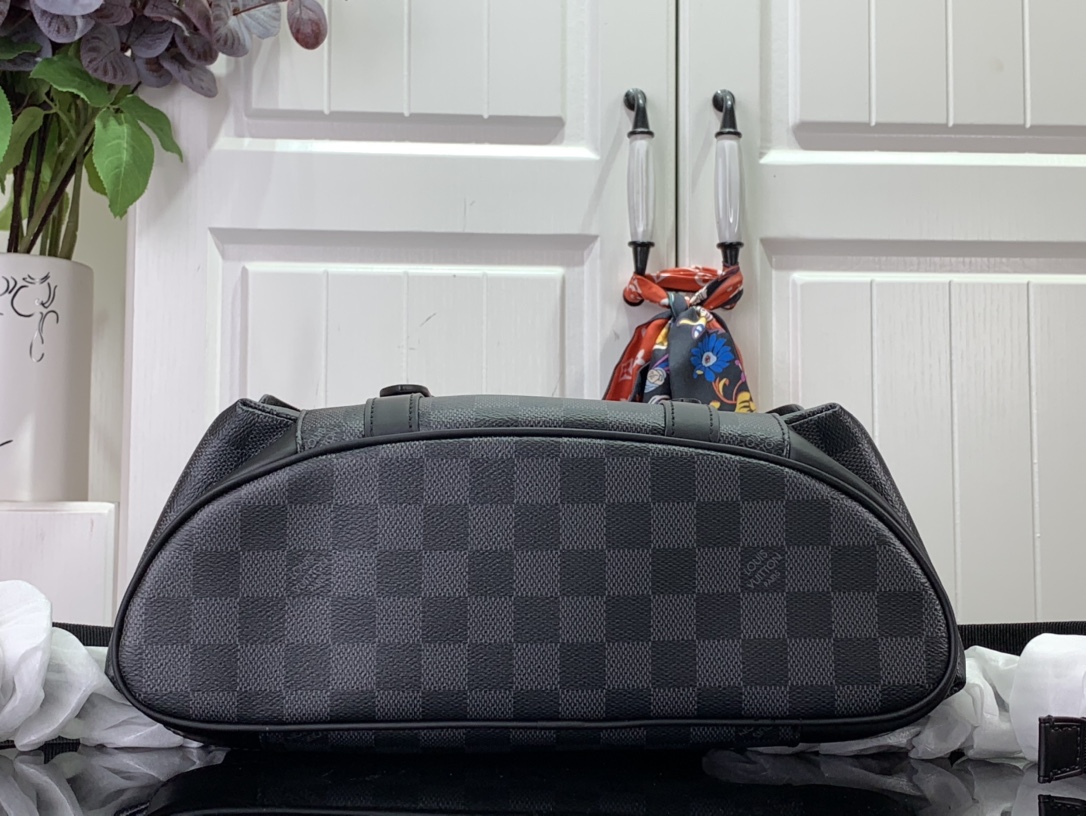 ルイヴィトン リュック 新作 Louis Vuitton クリストファー PM ブラック N40266 ダミエキャンバス シルバー金具 - 画像 (7)