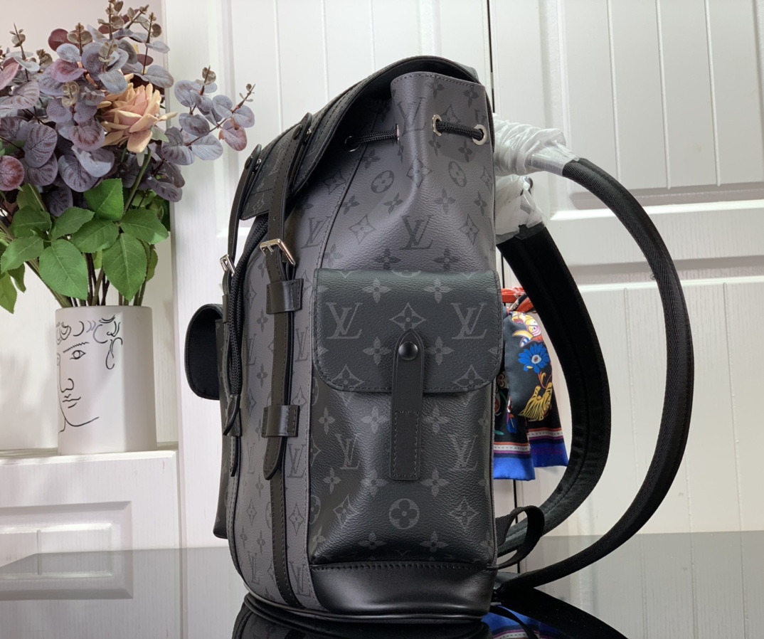 ルイヴィトン リュック 新作 Louis Vuitton クリストファー PM ブラック M46331 モノグラム・エクリプス シルバー金具 - 画像 (9)