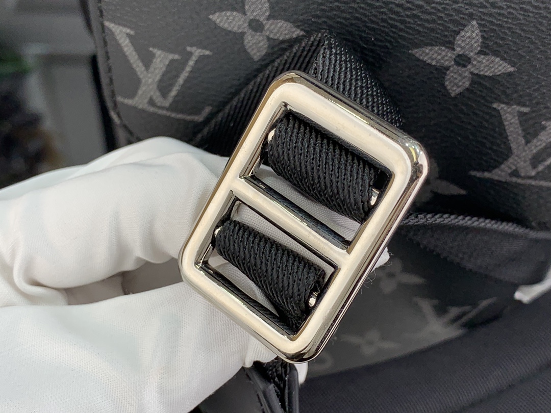 ルイヴィトン リュック 新作 Louis Vuitton クリストファー MM ブラック M45419 モノグラム・エクリプス キャンバス シルバー金具 - 画像 (2)