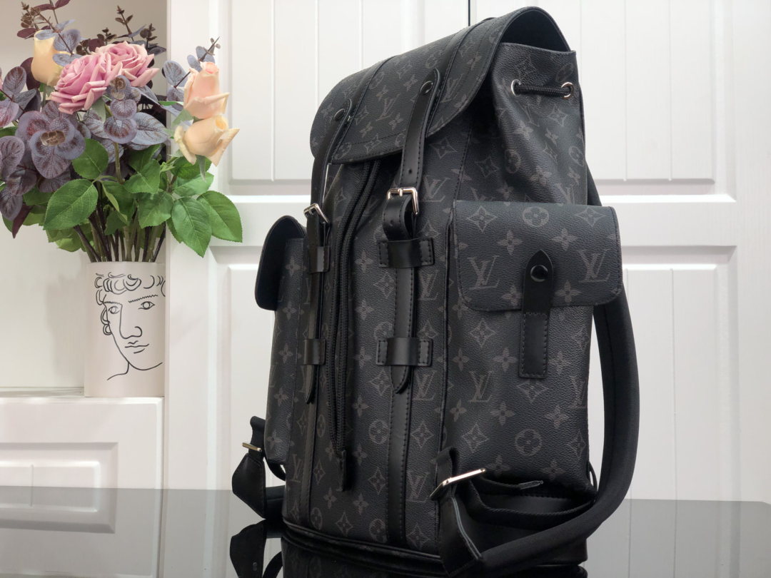 ルイヴィトン リュック 新作 Louis Vuitton クリストファー MM ブラック M55699 モノグラム・エクリプス キャンバス シルバー金具 - 画像 (9)