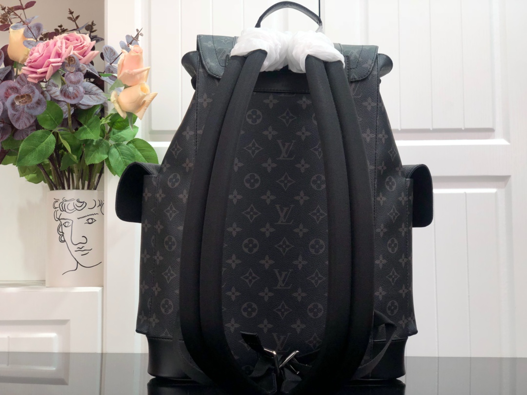 ルイヴィトン リュック 新作 Louis Vuitton クリストファー MM ブラック M55699 モノグラム・エクリプス キャンバス シルバー金具 - 画像 (8)