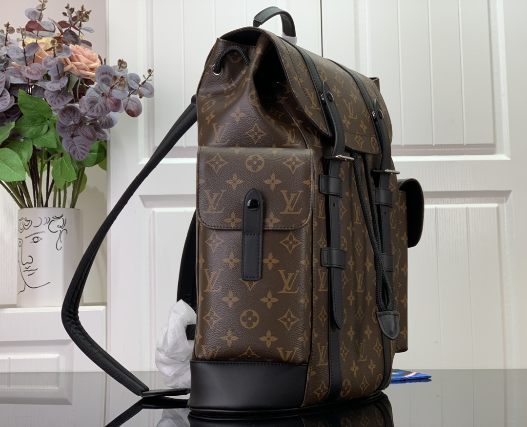 ルイヴィトン リュック 新作 Louis Vuitton クリストファー MM ブラウン M43735 モノグラム・キャンバス シルバー金具 - 画像 (8)