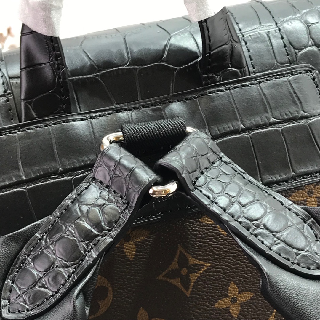 ルイヴィトン リュック 新作 Louis Vuitton クリストファー MM ブラック M43736 モノグラム・キャンバス シルバー金具 - 画像 (6)