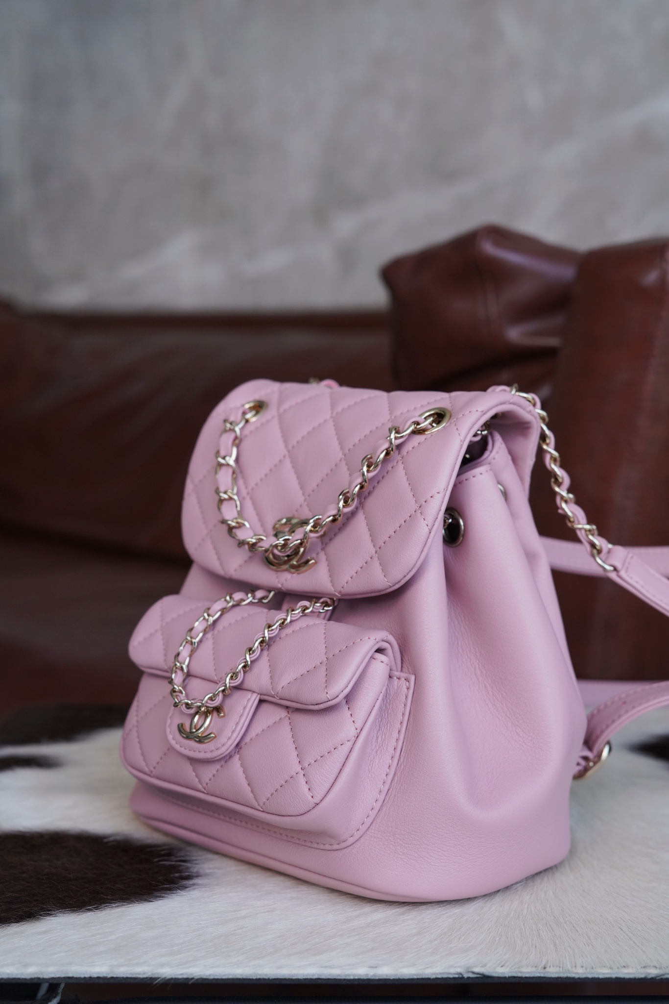 最高級シャネルスーパーコピー シャネルバッグコピー CHANEL リュック マトラッセ ココマーク バックパック ピンク AS2908 B09750 NG750 ラムスキン シルバー金具 - 画像 (3)