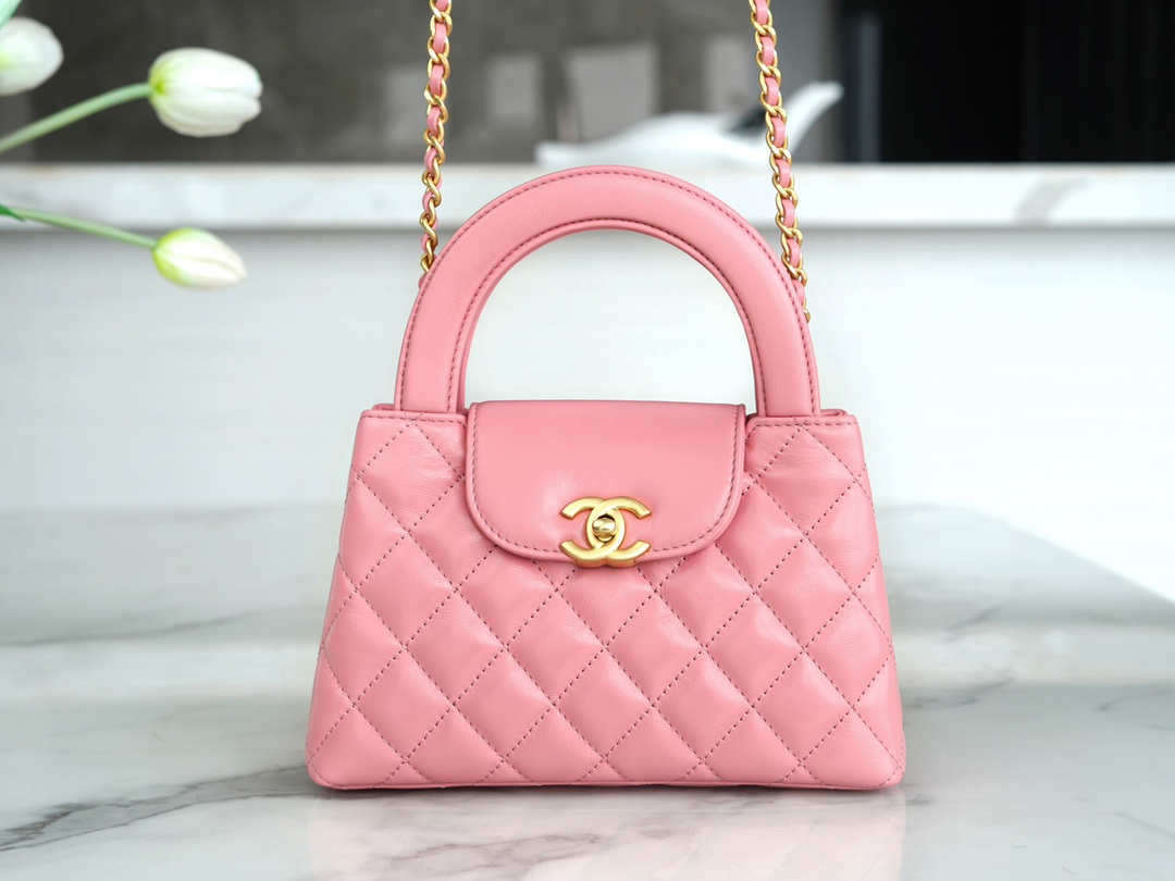 最高級シャネルスーパーコピー シャネルバッグコピー CHANEL ミニ ショッピング バッグ ピンク AS4416 B14296 NG750 カーフスキン ゴールド金具 - 画像 (9)