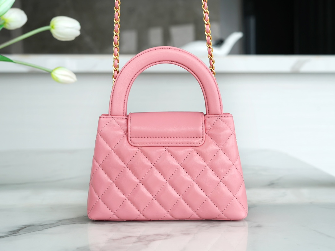 最高級シャネルスーパーコピー シャネルバッグコピー CHANEL ミニ ショッピング バッグ ピンク AS4416 B14296 NG750 カーフスキン ゴールド金具 - 画像 (8)