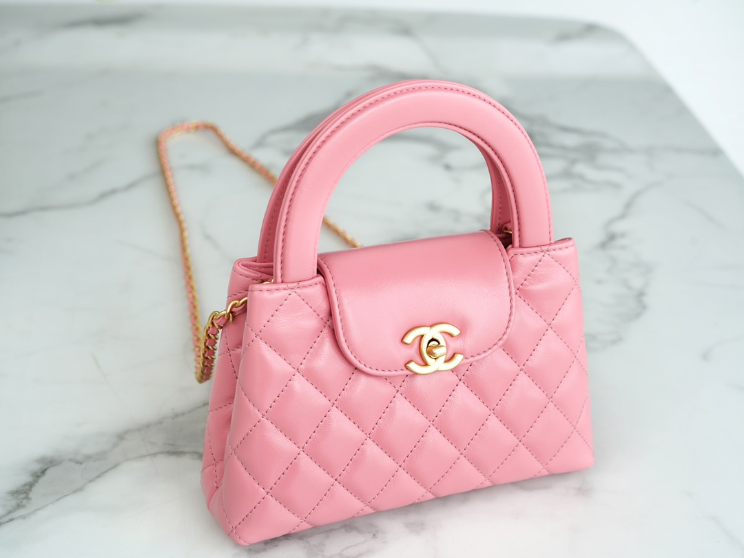 最高級シャネルスーパーコピー シャネルバッグコピー CHANEL ミニ ショッピング バッグ ピンク AS4416 B14296 NG750 カーフスキン ゴールド金具 - 画像 (7)