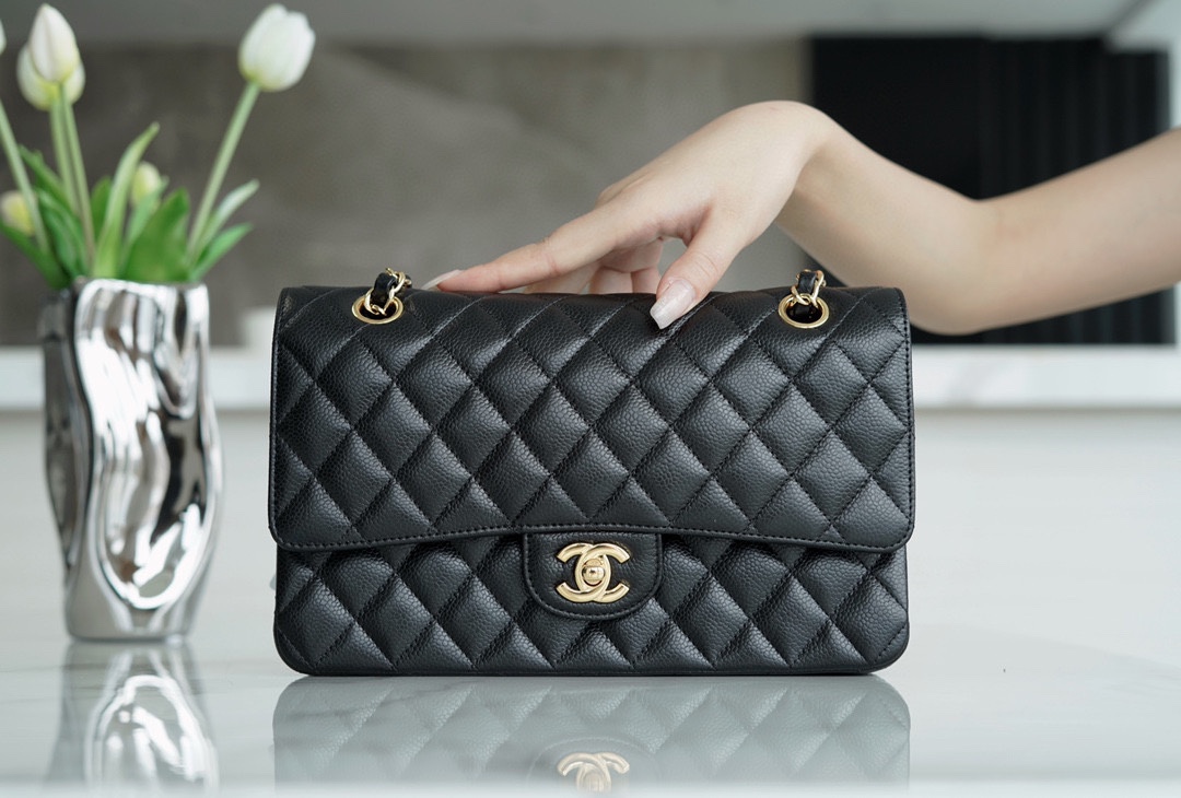 最高級シャネルスーパーコピー シャネルバッグコピー CHANEL 11.12 クラシック ハンドバッグ ブラック A01112 Y01295 94305 キャビアスキン ゴールド金具 - 画像 (9)